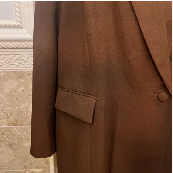 Beu Marc. Sz 30 (4X). Brown Long Sleeve Lined Jacket w Modesty Panel. AL - Picture 3 of 6